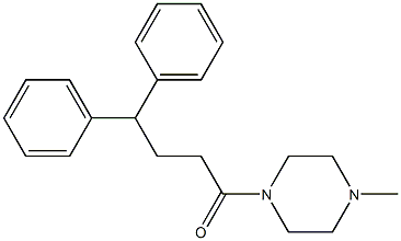1-(4,4-Diphenylbutyryl)-4-methylpiperazine Struktur