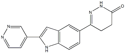 6-[2-(4-Pyridazinyl)-1H-indol-5-yl]-4,5-dihydropyridazin-3(2H)-one Structure