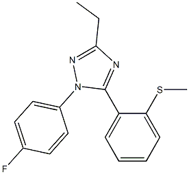 1-(4-Fluorophenyl)-5-(2-methylthiophenyl)-3-ethyl-1H-1,2,4-triazole Structure