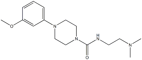 N-(2-Dimethylaminoethyl)-4-[3-methoxyphenyl]piperazine-1-carboxamide Struktur