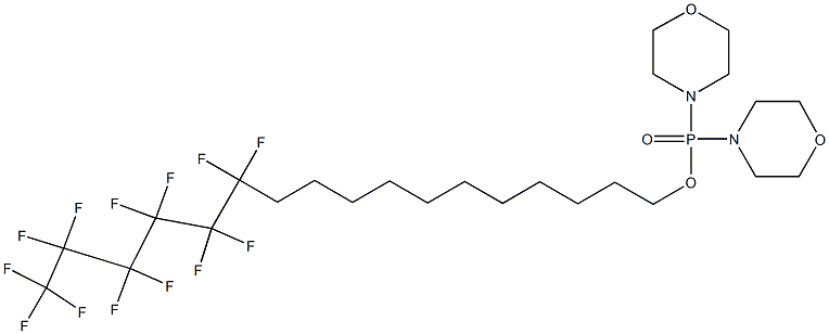 11-(Tridecafluorohexyl)undecyloxybismorpholinophosphine oxide Struktur