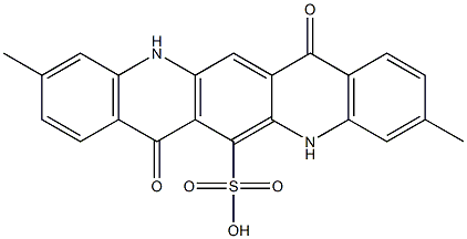 5,7,12,14-Tetrahydro-3,10-dimethyl-7,14-dioxoquino[2,3-b]acridine-6-sulfonic acid Struktur