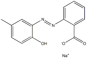 2-[(2-ヒドロキシ-5-メチルフェニル)アゾ]安息香酸ナトリウム 化学構造式
