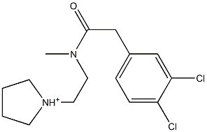 1-[2-[N-(3,4-Dichlorophenylacetyl)-N-methylamino]ethyl]pyrrolidinium Structure