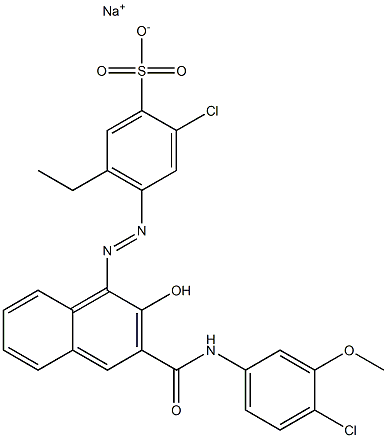  2-Chloro-5-ethyl-4-[[3-[[(4-chloro-3-methoxyphenyl)amino]carbonyl]-2-hydroxy-1-naphtyl]azo]benzenesulfonic acid sodium salt