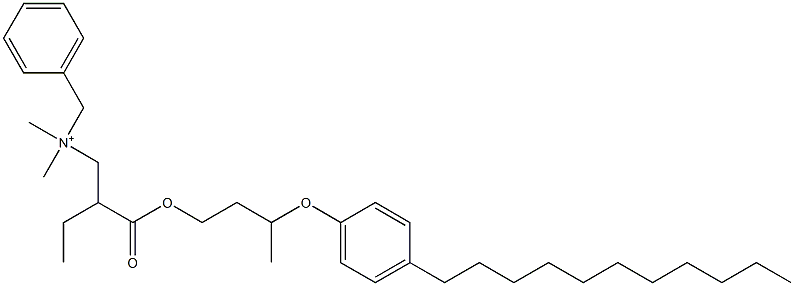 N,N-Dimethyl-N-benzyl-N-[2-[[3-(4-undecylphenyloxy)butyl]oxycarbonyl]butyl]aminium 结构式