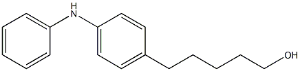4-(5-ヒドロキシペンチル)フェニルフェニルアミン 化学構造式