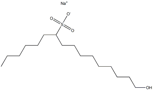 16-Hydroxyhexadecane-7-sulfonic acid sodium salt,,结构式