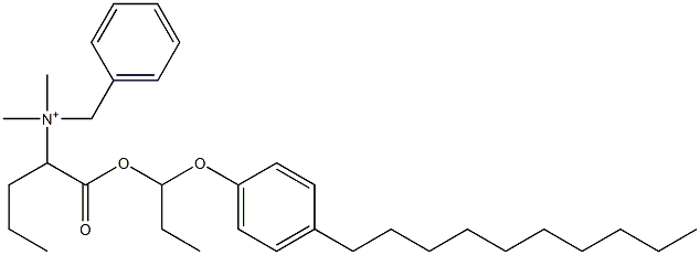 N,N-Dimethyl-N-benzyl-N-[1-[[1-(4-decylphenyloxy)propyl]oxycarbonyl]butyl]aminium Structure