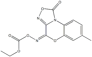 4-[(Ethoxycarbonyloxy)imino]-7-methyl-4H-[1,2,4]oxadiazolo[3,4-c][1,4]benzoxazin-1-one Structure
