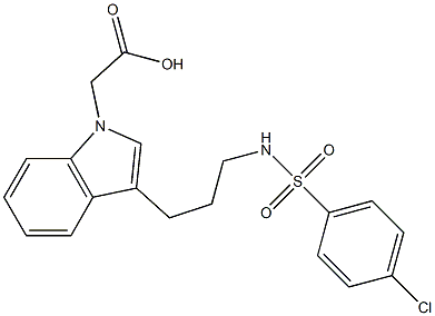 3-[3-[(4-Chlorophenylsulfonyl)amino]propyl]-1H-indole-1-acetic acid Structure