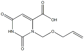 1-(2-Propenyloxymethyl)-6-carboxyuracil,,结构式