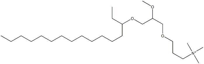 3-(3-Hexadecyloxy-2-methoxypropyloxy)-N,N,N-trimethylpropan-1-aminium Struktur