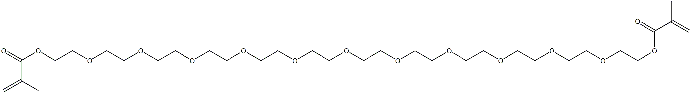 Dimethacrylic acid 3,6,9,12,15,18,21,24,27,30,33-undecaoxapentatriacontane-1,35-diyl ester Struktur