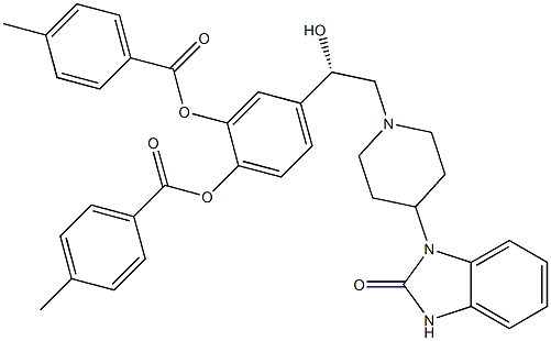 4-[(S)-2-[4-[(2,3-Dihydro-2-oxo-1H-benzimidazol)-1-yl]-1-piperidinyl]-1-hydroxyethyl]-1,2-phenylenebis(4-methylbenzoate)