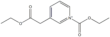 1-(Ethoxycarbonyl)-3-[(ethoxycarbonyl)methyl]pyridin-1-ium Struktur