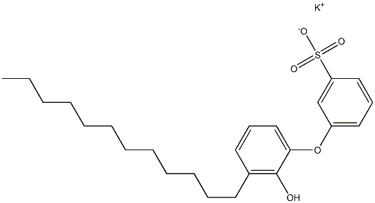 2'-Hydroxy-3'-dodecyl[oxybisbenzene]-3-sulfonic acid potassium salt Struktur