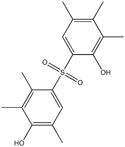 2,4'-ジヒドロキシ-2',3,3',4,5,5'-ヘキサメチル[スルホニルビスベンゼン] 化学構造式