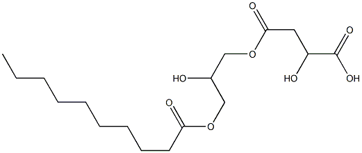 2-ヒドロキシブタン二酸水素4-[2-ヒドロキシ-3-(デカノイルオキシ)プロピル] 化学構造式