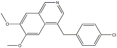 4-(4-クロロベンジル)-6,7-ジメトキシイソキノリン 化学構造式