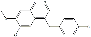 4-[(4-Chlorophenyl)methyl]-6,7-dimethoxyisoquinoline,,结构式