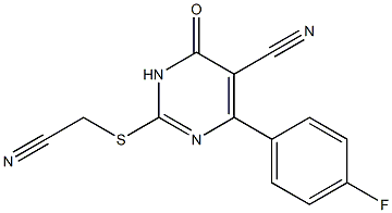 3,4-Dihydro-6-(4-fluorophenyl)-2-[(cyanomethyl)thio]-4-oxopyrimidine-5-carbonitrile