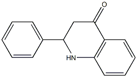 2,3-ジヒドロ-2-フェニルキノリン-4(1H)-オン 化学構造式
