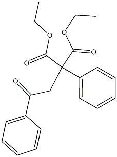 2-(Phenylcarbonylmethyl)-2-phenylmalonic acid diethyl ester,,结构式