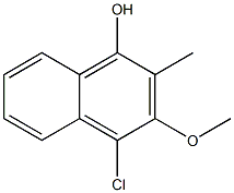 4-クロロ-3-メトキシ-2-メチル-1-ナフトール 化学構造式