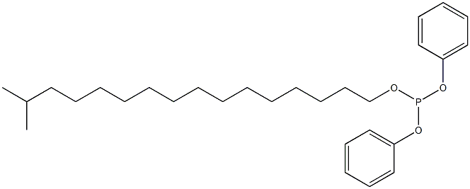 Phosphorous acid diphenyl 15-methylhexadecyl ester Struktur