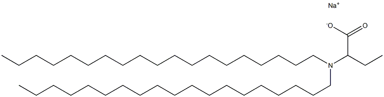 2-(ジノナデシルアミノ)酪酸ナトリウム 化学構造式
