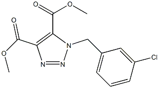 1-(3-クロロベンジル)-1H-1,2,3-トリアゾール-4,5-ジカルボン酸ジメチル 化学構造式