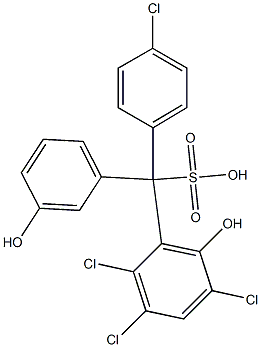 (4-Chlorophenyl)(2,3,5-trichloro-6-hydroxyphenyl)(3-hydroxyphenyl)methanesulfonic acid