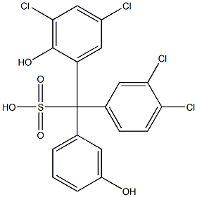 (3,4-Dichlorophenyl)(3,5-dichloro-2-hydroxyphenyl)(3-hydroxyphenyl)methanesulfonic acid