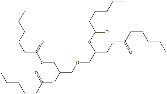 3,3'-オキシビス(1,2-プロパンジオールジヘキサノアート) 化学構造式