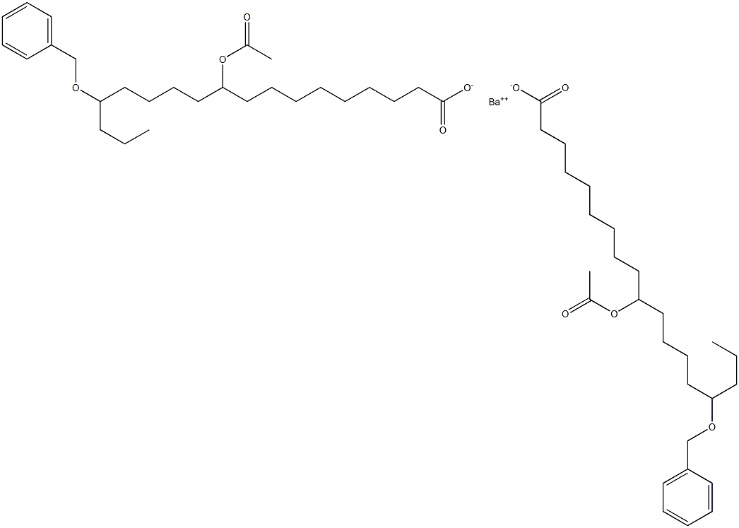 Bis(15-benzyloxy-10-acetyloxystearic acid)barium salt Structure