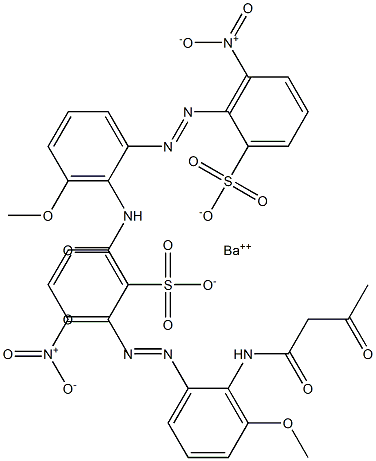 Bis[2-[2-(1,3-dioxobutylamino)-3-methoxyphenylazo]-3-nitrobenzenesulfonic acid]barium salt|