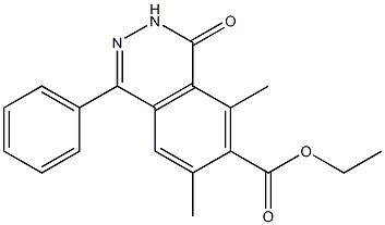 3,4-Dihydro-5,7-dimethyl-4-oxo-1-phenylphthalazine-6-carboxylic acid ethyl ester Structure