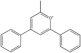 2,4-Diphenyl-6-methylpyrylium Struktur