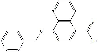 8-[Benzylthio]quinoline-5-carboxylic acid,,结构式