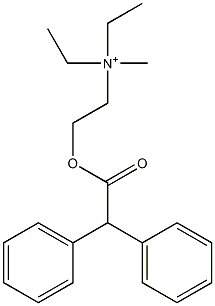 2-[(Diphenylacetyl)oxy]-N,N-diethyl-N-methylethanaminium Struktur