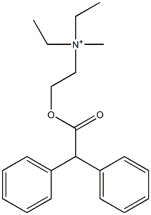 2-[(Diphenylacetyl)oxy]-N,N-diethyl-N-methylethanaminium,,结构式