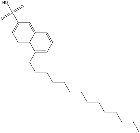 5-テトラデシル-2-ナフタレンスルホン酸 化学構造式