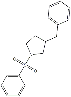 1-(Phenylsulfonyl)-3-benzylpyrrolidine,,结构式