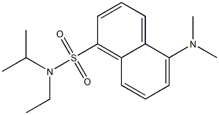 5-Dimethylamino-N-ethyl-N-isopropyl-1-naphthalenesulfonamide,,结构式