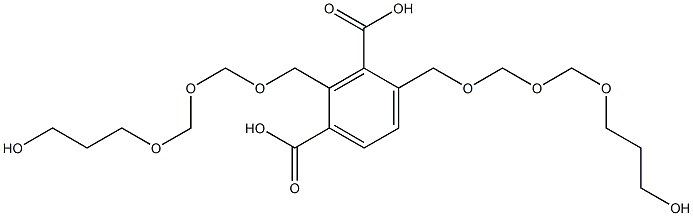 2,4-Bis(9-hydroxy-2,4,6-trioxanonan-1-yl)isophthalic acid,,结构式