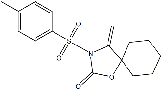 4-Methylene-3-(4-methylphenylsulfonyl)-1-oxa-3-azaspiro[4.5]decan-2-one Structure