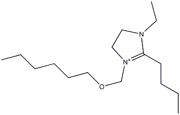 1-Ethyl-2-butyl-3-[(hexyloxy)methyl]-4,5-dihydro-1H-imidazol-3-ium Structure