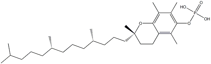 Phosphoric acid dihydrogen [(S)-3,4-dihydro-2,5,7,8-tetramethyl-2-[(4S,8S)-4,8,12-trimethyltridecyl]-2H-1-benzopyran]-6-yl ester Structure