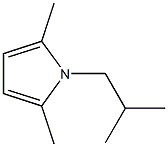 1-(2-メチルプロピル)-2,5-ジメチル-1H-ピロール 化学構造式